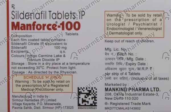 Manforce 100 Tablet