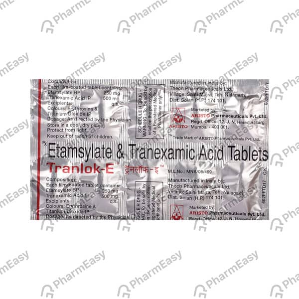 Tranlok E 500/250mg Strip Of 6 Tablets