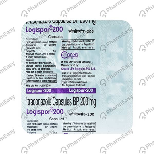 Logispor 200Mg Strip Of 10 Capsules