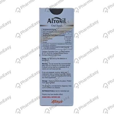 Altonil Cranberry Flavour Sugar Free Bottle Of 30ml Oral Spray