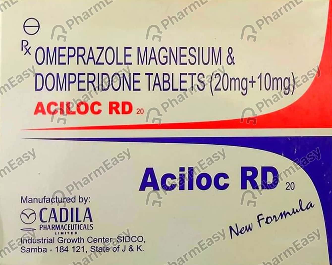 Aciloc Rd 20mg Strip Of 15 Tablets Uses, Side Effects, Price & Dosage