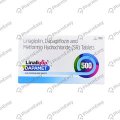 Linaliglip Dapamet 500mg Strip Of 10 Tablets