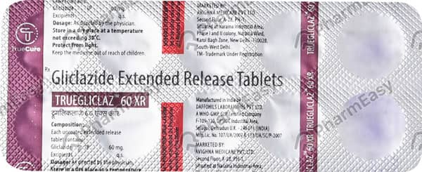 Truegliclaz 60Mg Xr Strip Of 10 Tablets