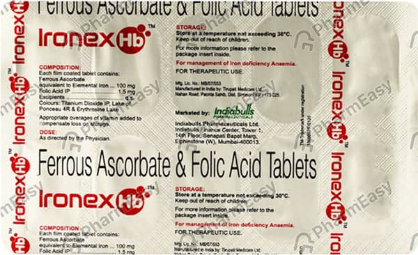 Ironex Hb Strip Of 10 Tablets