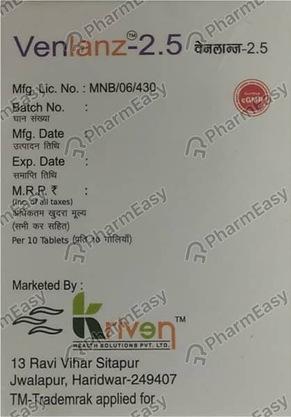 Venlanz 2.5 Mg Tablet 10