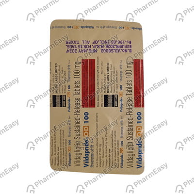 Vildapride Od 100mg Strip Of 15 Tablets