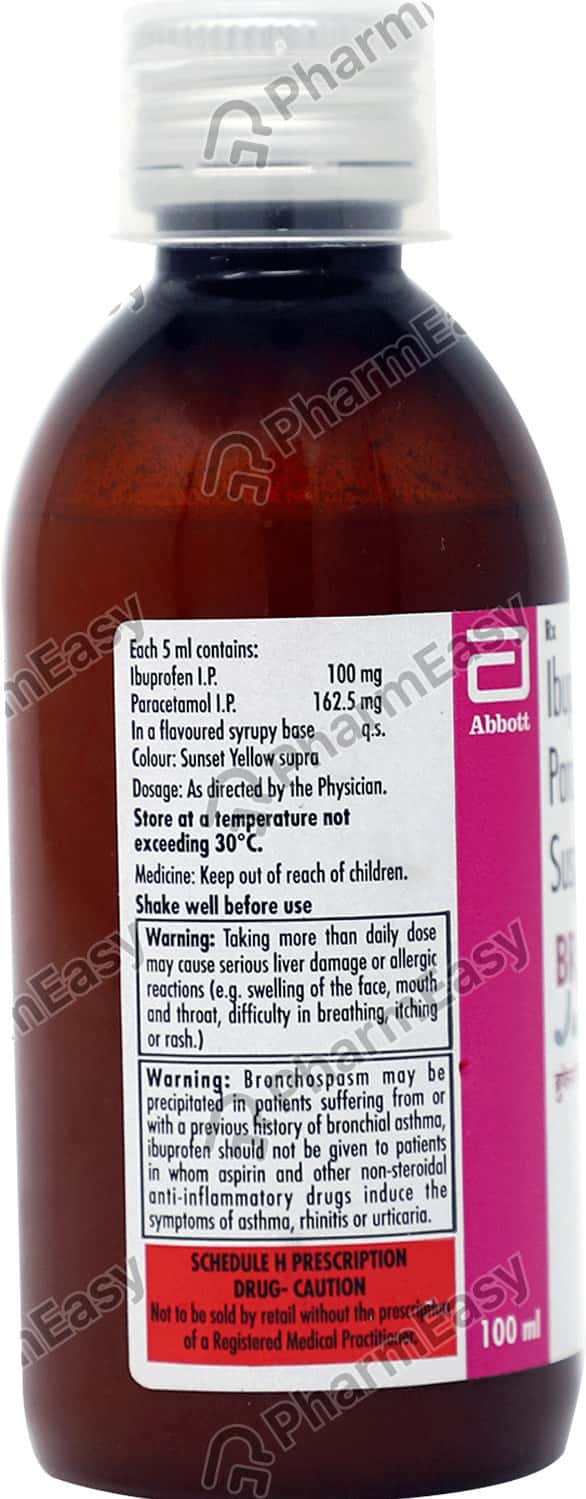 Buy Brufen P Junior Orange Flavour Bottle Of 100ml Suspension Online at