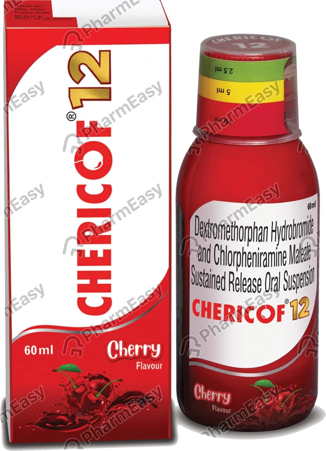 Chericof 12 Cherry Flavour Bottle Of 60ml Suspension Uses, Side
