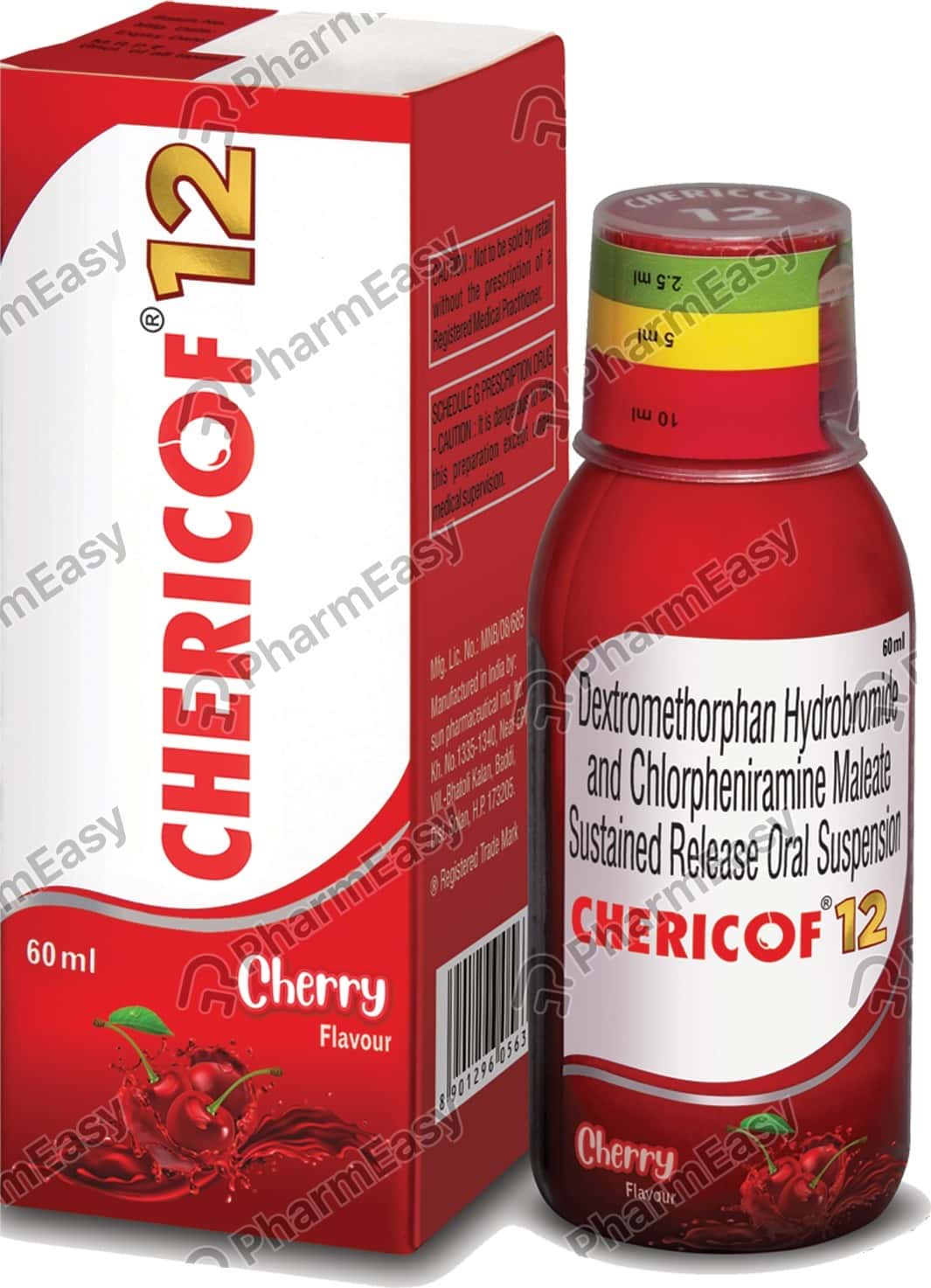 Chericof 12 Cherry Flavour Bottle Of 60ml Suspension Uses, Side Effects, Price & Dosage PharmEasy