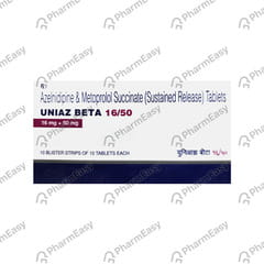 UNIAZ BETA 16/50MG STRIP OF 10 TABLETS