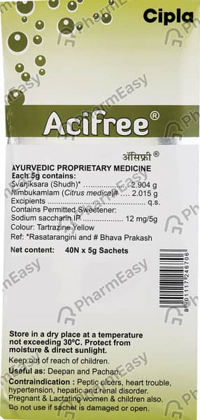 Aci Free Lemon Flavour Sachet Of 5Gm Powder
