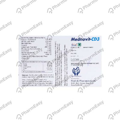 Mednovit Cd3 Strip Of 10 Tablets