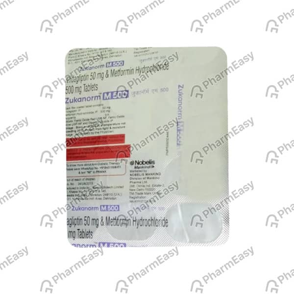 Zukanorm M 50/500mg Strip Of 15 Tablets