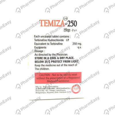 Temiza 250mg Strip Of 10 Tablets