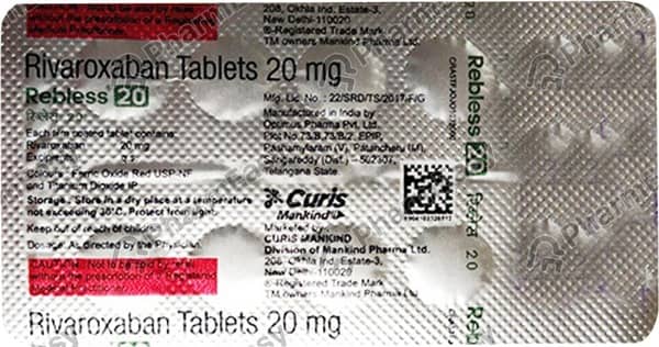 Rebless 20mg Strip Of 10 Tablets