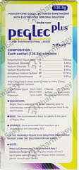 PEGLEC PLUS MIXED FRUIT AND ORANGE FLAVOUR SACHET OF 136.8GM POWDER