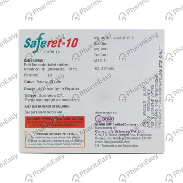 Saferet 10Mg Strip Of 10 Tablets
