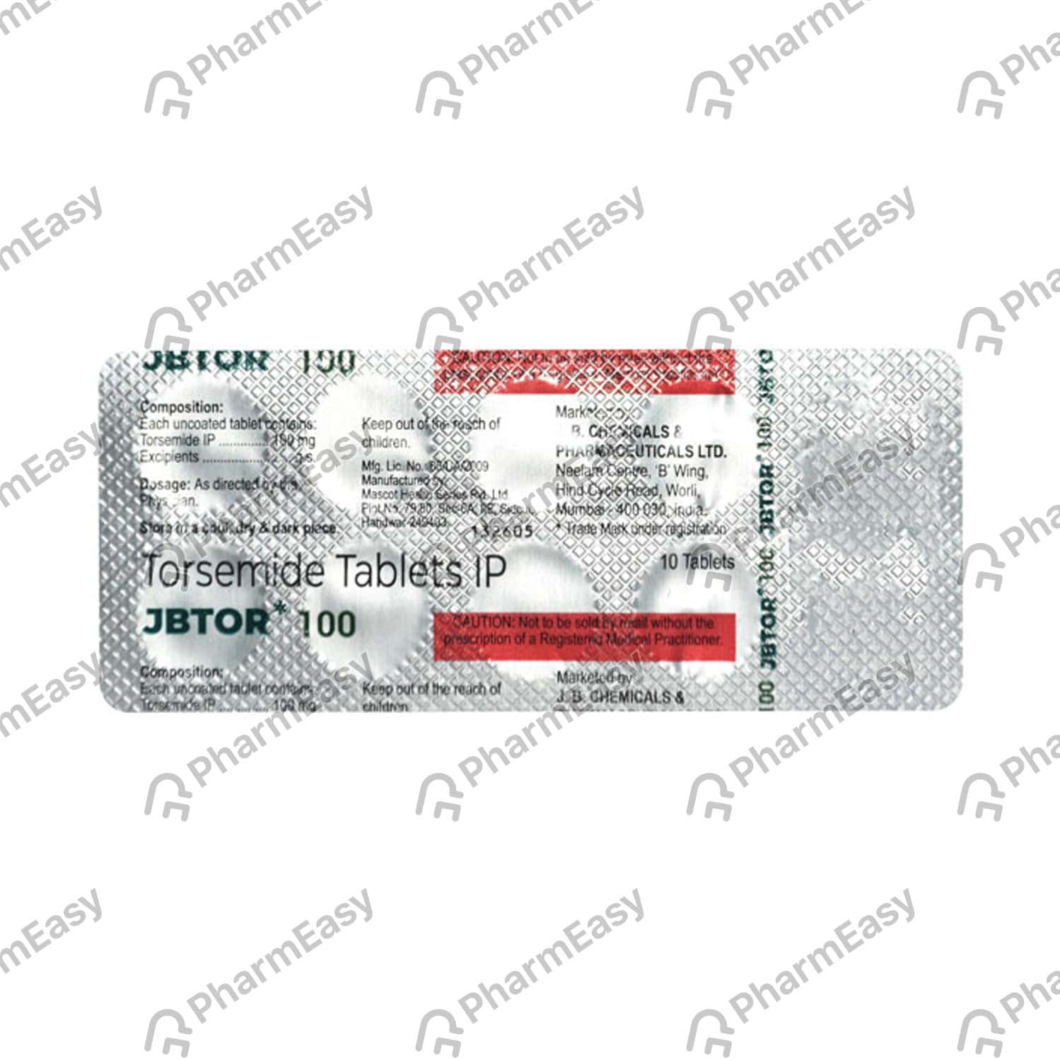 Jbtor 100 MG Tablet (10): Uses, Side Effects, Price & Dosage | PharmEasy