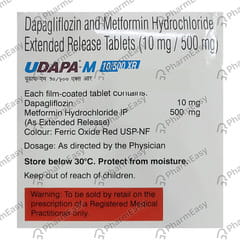 UDAPA M 10/500MG XR STRIP OF 10 TABLETS