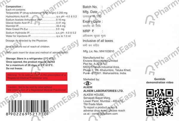 Gemtide Pre Filled Pen Of 2.4ml Injection (Pack Of 3)