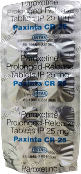 Paxinta Cr 25Mg Strip Of 10 Tablets