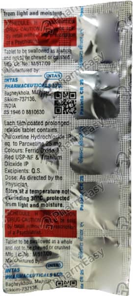 Paxinta Cr 25Mg Strip Of 10 Tablets