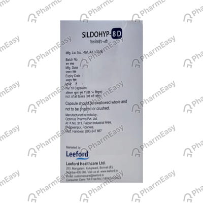 Sildohyp 8mg D Strip Of 10 Capsules