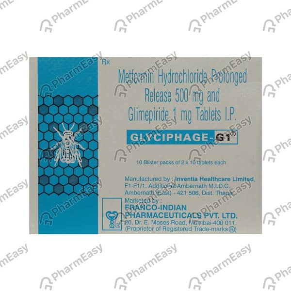 Glyciphage G 1mg Strip Of 20 Tablets