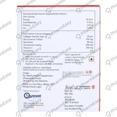 Joint Plus Pineapple Flavour Sugar Free Sachet Of 12.5gm Oral Powder