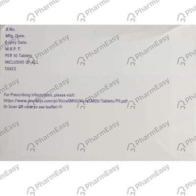 Vicra Sm 25mg Strip Of 10 Tablets