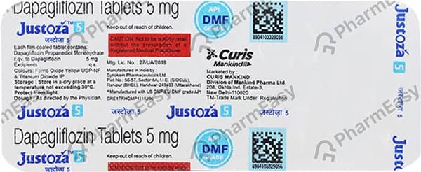 जस्टोजा 5एमजी की स्ट्रिप 10 टैबलेट्स