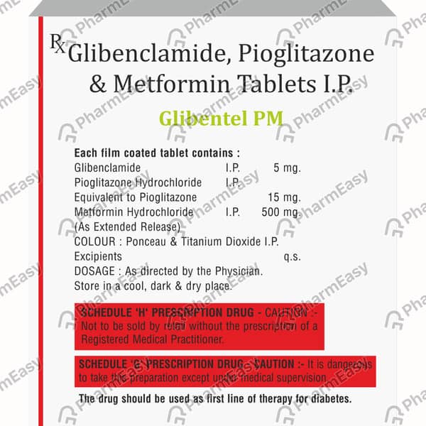 Glibentel Pm Strip Of 10 Tablets