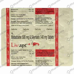 LIVAPT PLUS 500/140MG STRIP OF 15 TABLETS