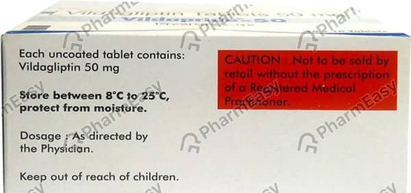 Vildapride 50mg Strip Of 10 Tablets
