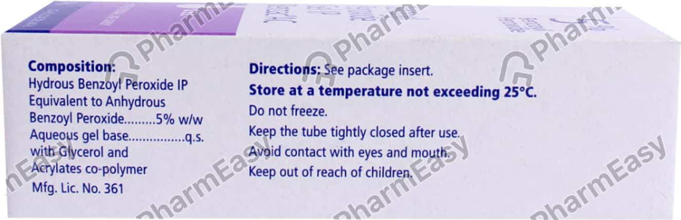 Benzac Ac 5% Tube Of 30gm Gel