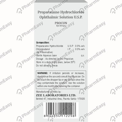 Procun Bottle Of 5ml Eye Drops