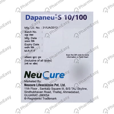 Dapaneu S 10/100mg Strip Of 15 Tablets