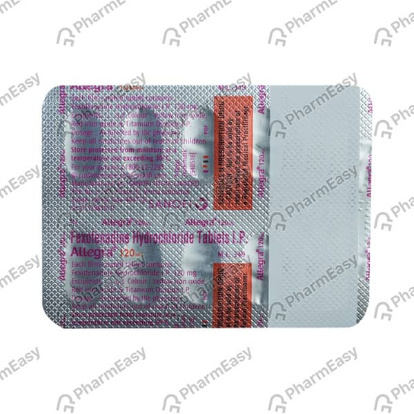 Allegra 120mg Strip Of 6 Tablets