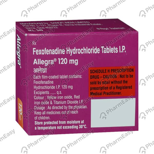 Allegra 120mg Strip Of 6 Tablets
