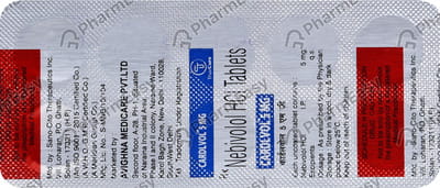 Cardlvol 5mg Strip Of 10 Tablets