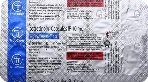 Rosarex 10mg Strip Of 10 Capsules