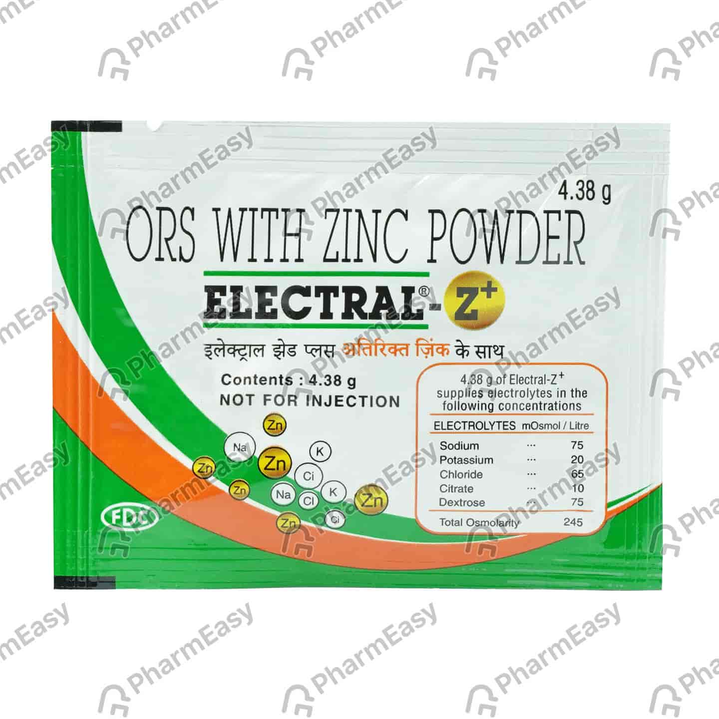 Electral Z Plus Sachet Of 4.38gm Oral Powder