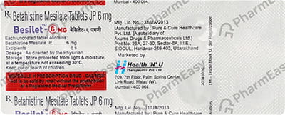 Besilet 6mg Strip Of 10 Tablets
