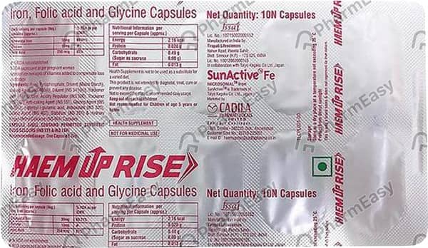 Haem Up Rise Strip Of 10 Capsules