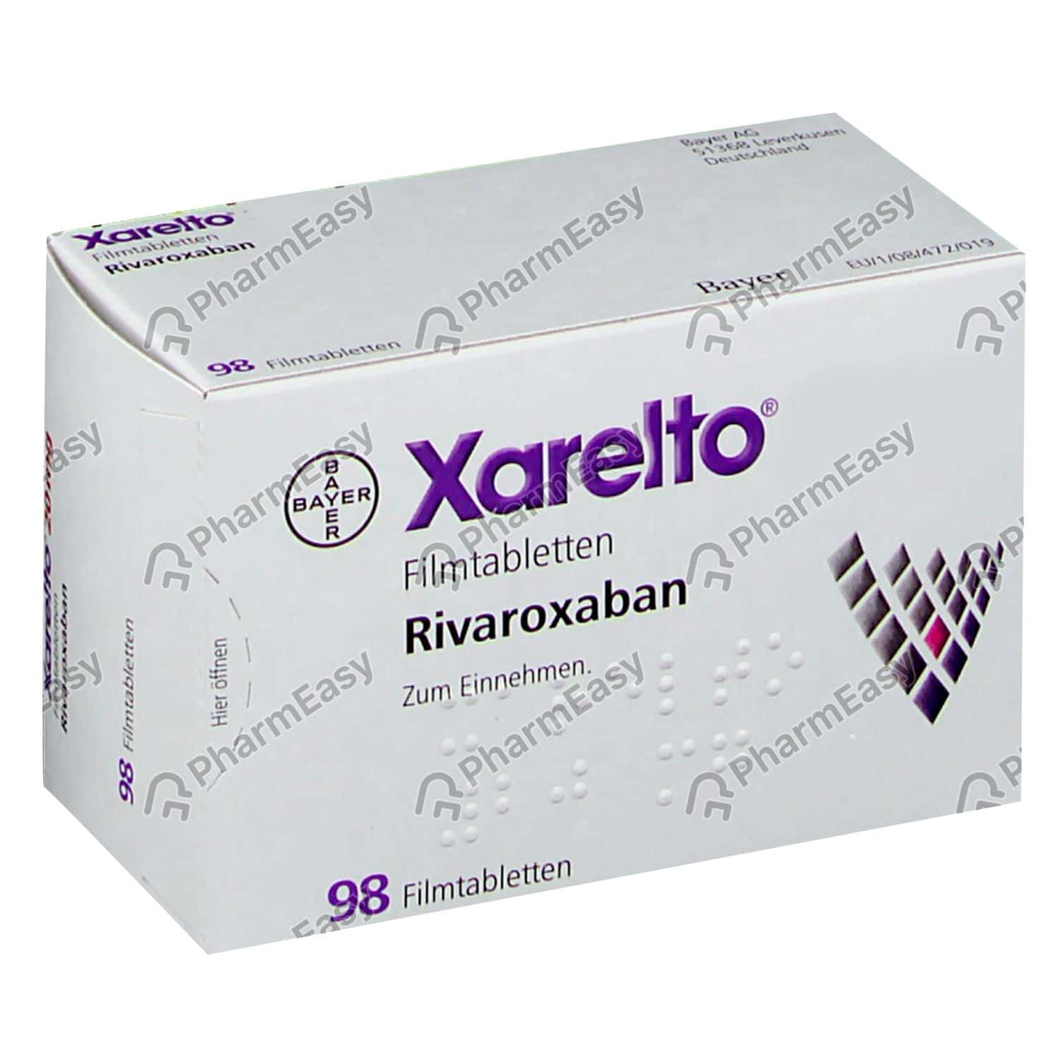 Buy Xarelto 20 MG Tablet (98) Online at Flat 18 OFF* PharmEasy