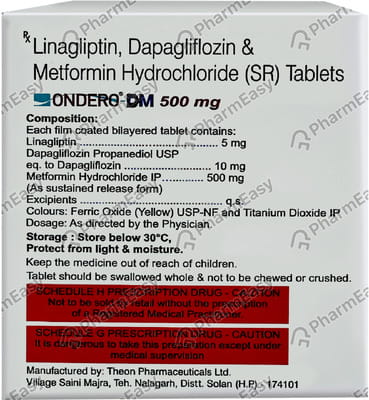 Ondero Dm 500mg Strip Of 10 Tablets