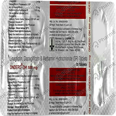 Ondero Dm 500mg Strip Of 10 Tablets