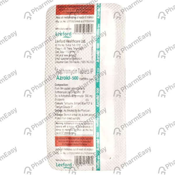 Azrolid 500mg Strip Of 5 Tablets