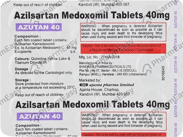 Azutan 40mg Tablets 15'S