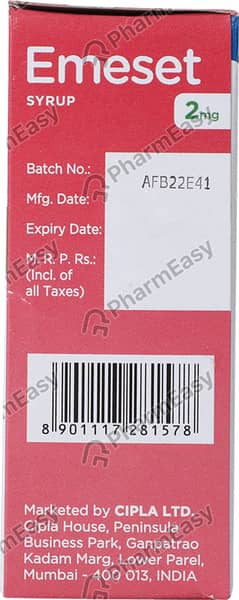Emeset 2mg Strawberry Flavour Bottle Of 30ml Syrup